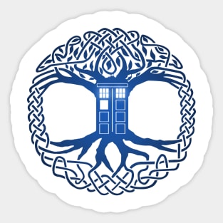 Tardis Yggdrasil Tree Sticker